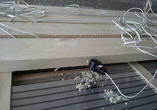 Установленный температурный датчик