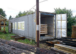 Сушилка для древесины УКЛС в ж/д контейнере